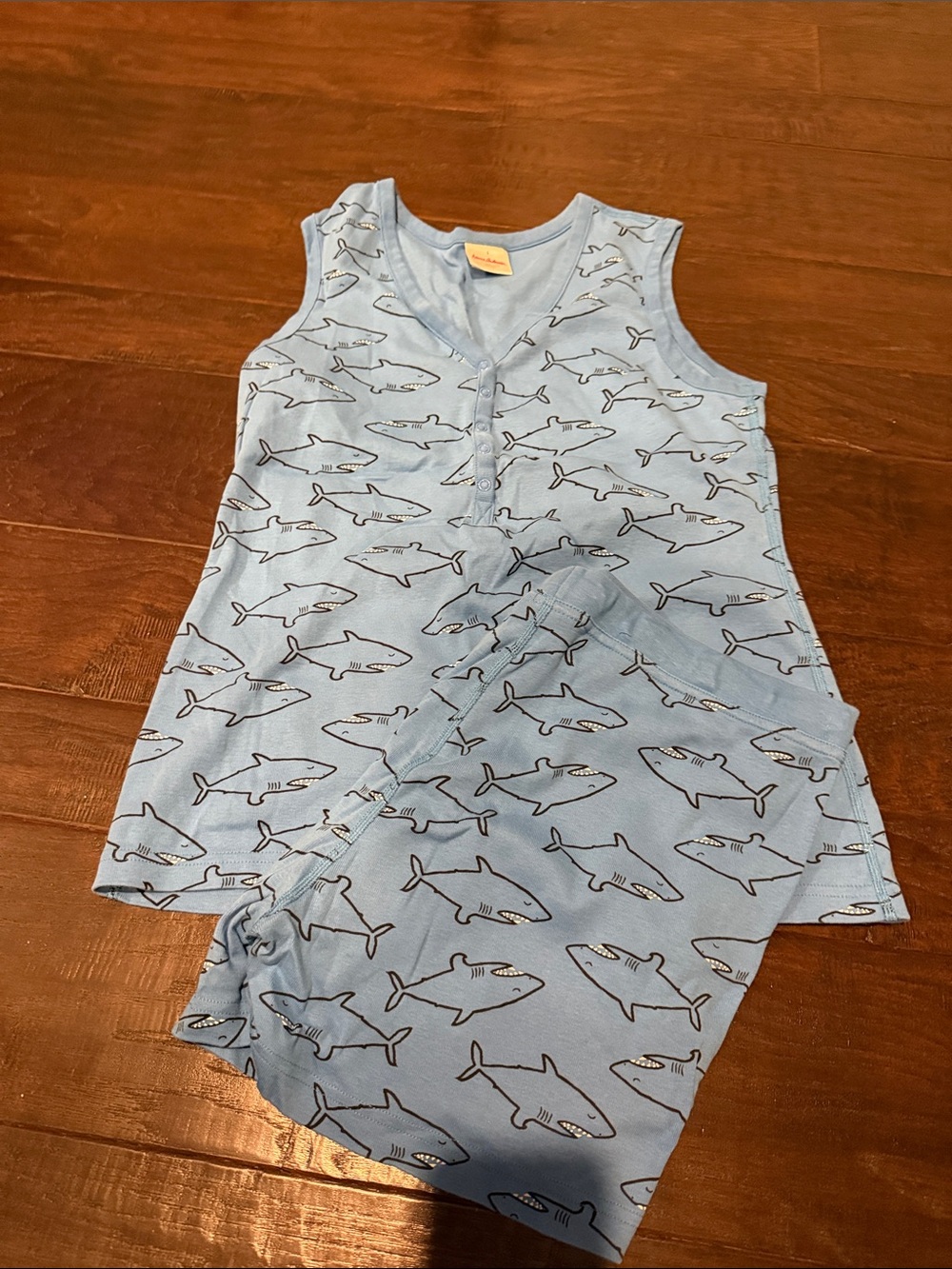 Hanna Andersson Blue Shark Pajama Set